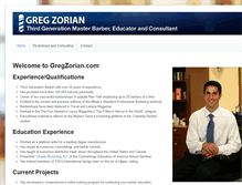 Tablet Screenshot of gregzorian.com